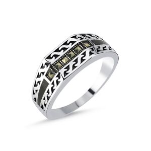 OLIVIE Pánský stříbrný prsten MARKAZIT 8207 Velikost prstenů: 10 (EU: 62-64) Ag 925; ≤4,9 g.