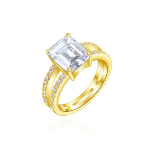 OLIVIE Stříbrný prsten VIVIEN GOLD 8448 Velikost prstenů: 7 (EU: 54-56) Ag 925; ≤4,6 g.