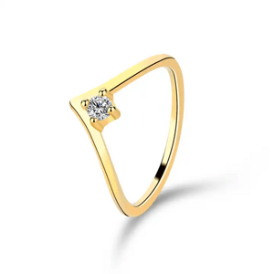OLIVIE Stříbrný prsten ŠIPKA GOLD 8468 Velikost prstenů: 6 (EU: 51-53) Ag 925; ≤0,8 g.