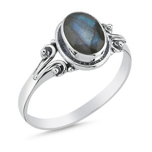 OLIVIE Stříbrný prsten LABRADORIT 8474 Velikost prstenů: 9 (EU: 59-61) Ag 925; ≤2,7 g.