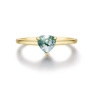 OLIVIE Stříbrný prsten MECHOVÝ ACHÁT GOLD 8517 Velikost prstenů: 10 (EU: 62-64) Ag 925; ≤2 g.