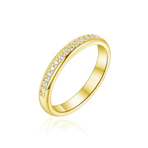 OLIVIE Snubní stříbrný prsten PRAMÍNEK GOLD 8584 Velikost prstenů: 11 (EU: 65-67), Pohlaví: Dámské Ag 925; ≤1,9 g.