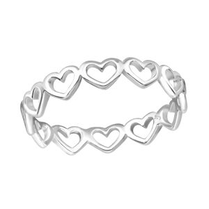 OLIVIE Stříbrný srdíčkový prsten 1196 Velikost prstenů: 6 (EU: 51-53) Ag 925; ≤0,85 g.