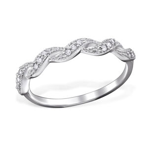 OLIVIE Stříbrný zakroucený prsten 1201 Velikost prstenů: 8 (EU: 57-58) Ag 925; ≤1,05 g.