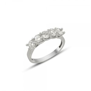 OLIVIE Stříbrný prsten s 5 krystalky 1262 Velikost prstenů: 8 (EU: 57-58) Ag 925; ≤2,8 g.