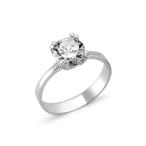OLIVIE Stříbrný solitérní prsten se zirkonem 1263 Velikost prstenů: 6 (EU: 51-53) Ag 925; ≤2,9 g.
