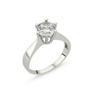 OLIVIE Stříbrný solitérní prsten se zirkonem 1268 Velikost prstenů: 8 (EU: 57-58) Ag 925; ≤2,5 g.