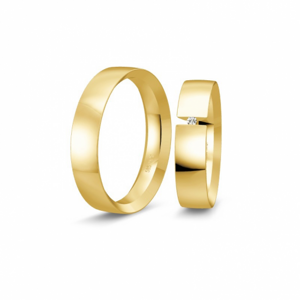 BREUNING zlaté snubní prsteny BR48/04419YG+BR48/14419YG