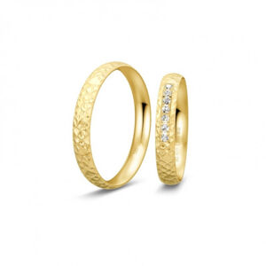 BREUNING zlaté snubní prsteny BR48/04979YG+BR48/04980YG
