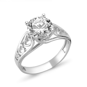 OLIVIE Stříbrný prsten se zirkonem 1365 Velikost prstenů: 9 (EU: 59-61) Ag 925; ≤3,03 g.