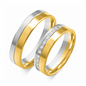 SOFIA zlatý dámský snubní prsten ZSOE-372WYG+WG