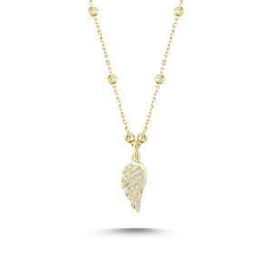 OLIVIE Stříbrný náhrdelník ANDĚLSKÉ KŘÍDLO GOLD 1722 Ag 925; ≤2,1 g.