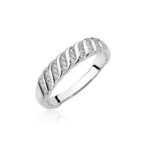 OLIVIE Stříbrný prsten se zirkony 1955 Velikost prstenů: 8 (EU: 57-58) Ag 925; ≤2,7 g.