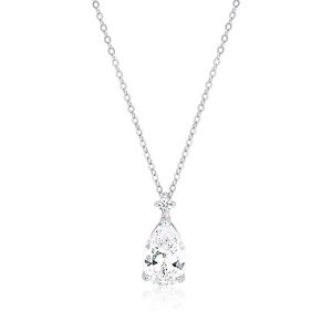 OLIVIE Stříbrný náhrdelník se zirkonem SLZA 2013 Ag 925; ≤3,1 g.