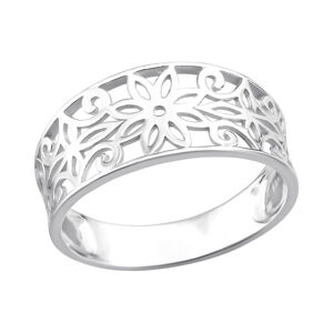 OLIVIE Stříbrný květinový prsten 2479 Velikost prstenů: 6 (EU: 51-53) Ag 925; ≤2 g.