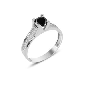 OLIVIE Stříbrný prsten BLACK 2512 Velikost prstenů: 8 (EU: 57-58) Ag 925; ≤2,4 g.