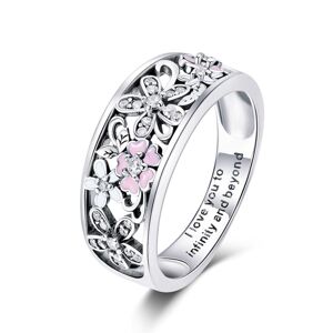 OLIVIE Stříbrný prsten TŘEŠŇOVÝ KVĚT 2888 Velikost prstenů: 9 (EU: 59-61) Ag 925; ≤2,8 g.
