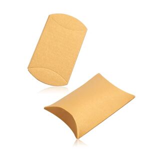 Dárková papírová krabička, hladký povrch, blýskavý zlatý odstín - Barva: Žlutá