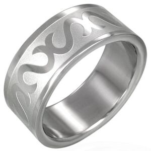 Prsten z chirurgické oceli - symbol "S" - Velikost: 61