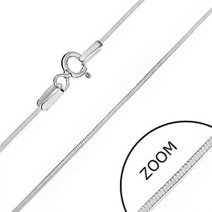 Stříbrný řetízek 925 - lesklá hranatá linie, 0,8 mm